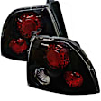 5004147 Driver and Passenger Side Halogen Tail Light, Without bulb(s), Clear Lens, Black Interior, Euro Series