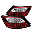 2006 Honda Civic - Driver and Passenger Side LED Tail Light, With bulb(s), 2-Door, Clear Lens, Chrome Interior, Coupe, LED Series