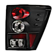 5005502 Driver and Passenger Side Halogen Tail Light, Without bulb(s), Clear Lens, Black Interior, Euro Series