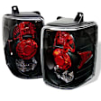 5005588 Driver and Passenger Side Halogen Tail Light, Without bulb(s), Clear Lens, Black Interior, Euro Series