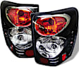 5005625 Driver and Passenger Side Halogen Tail Light, Without bulb(s), Clear Lens, Black Interior, Euro Series