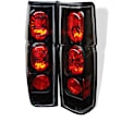 5006875 Driver and Passenger Side Halogen Tail Light, Without bulb(s), Clear Lens, Black Interior, Euro Series