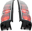 5006875 Driver and Passenger Side Halogen Tail Light, Without bulb(s), Clear Lens, Black Interior, Euro Series