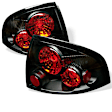 5006998 Driver and Passenger Side Halogen Tail Light, Without bulb(s), Clear Lens, Black Interior, Euro Series