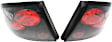 5006998 Driver and Passenger Side Halogen Tail Light, Without bulb(s), Clear Lens, Black Interior, Euro Series