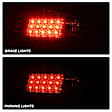 5007179 Driver and Passenger Side LED Tail Light, With bulb(s), Smoked Lens, Chrome Interior, LED Series