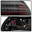 5007179 Driver and Passenger Side LED Tail Light, With bulb(s), Smoked Lens, Chrome Interior, LED Series
