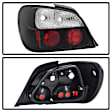 5007193 Driver and Passenger Side Halogen Tail Light, Without bulb(s), Clear Lens, Black Interior, Sedan, Euro Series