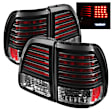 5007537 Driver and Passenger Side LED Tail Light, With bulb(s), Clear Lens, Black Interior, LED Series