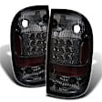 5007889 Driver and Passenger Side LED Tail Light, With bulb(s), Smoked Lens, Chrome Interior, LED Series