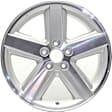 ALY02309U10N Aluminum Silver Wheel, 18 in. X 7 in., 5 x 4.5 in. Bolt Pattern