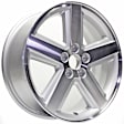 ALY02309U10N Aluminum Silver Wheel, 18 in. X 7 in., 5 x 4.5 in. Bolt Pattern