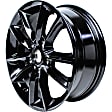 ALY02399U45N Aluminum Painted Black Wheel, 17 in. X 6.5 in., 5 x 5 in. Bolt Pattern