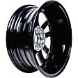 ALY02399U45N Aluminum Painted Black Wheel, 17 in. X 6.5 in., 5 x 5 in. Bolt Pattern