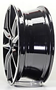 ALY02399U90N Aluminum Polished Wheel, 17 in. X 6.5 in., 5 x 5 in. Bolt Pattern