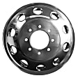 ALY02414U80N Front Aluminum Polished Wheel - 17 in. X 6 in., 8 x 6.5 in. Bolt Pattern