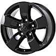 ALY02448U45N Aluminum Painted Black Wheel, 17 in. X 7 in., 5 x 5.5 in. Bolt Pattern