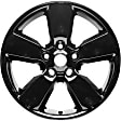 ALY02451U45N Aluminum Painted Black Wheel, 20 in. X 8 in., 5 x 5.5 in. Bolt Pattern