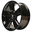 ALY02451U45N Aluminum Painted Black Wheel, 20 in. X 8 in., 5 x 5.5 in. Bolt Pattern