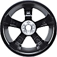 ALY02479U45N Aluminum Painted Black Wheel, 18 in. X 7.5 in., 5 x 110 mm Bolt Pattern