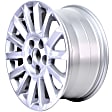 2010 Cadillac CTS - Aluminum Silver Wheel, 14 Spoke; Factory Replacement; (Associated Hollander Numbers: 4668; 4687); OE: 9597612; 09597612; 22818052, 17 in. x 8 in., 5 x 120 mm Bolt Pattern