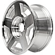 Aluminum Silver Wheel, 17 in. X 7.5 in., 6 x 5.5 in. Bolt Pattern