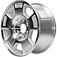 ALY05299U10N Aluminum Silver Wheel, 17 in. X 7.5 in., 6 x 5.5 in. Bolt Pattern
