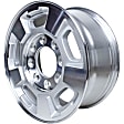 2019 GMC Sierra 2500 HD - Aluminum Silver Wheel, 5 Spoke; Factory Replacement; (Associated Hollander Numbers: 5500); OE: 9597727, 17 in. x 7.5 in., 8 x 180 mm Bolt Pattern