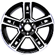 ALY05664U45N Aluminum Painted Black Wheel, 22 in. X 9 in., 6 x 5.5 in. Bolt Pattern