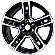 ALY05664U45N Aluminum Painted Black Wheel, 22 in. X 9 in., 6 x 5.5 in. Bolt Pattern