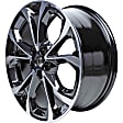 ALY05884U45N Aluminum Painted Black Wheel, 18 in. X 7.5 in., 5 x 105 mm Bolt Pattern