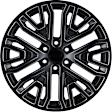 ALY05906U45N Aluminum Painted Black Wheel, 22 in. X 9 in., 6 x 5.5 in. Bolt Pattern