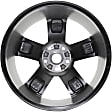 ALY09107U77N Aluminum Silver Wheel, 20 in. X 8 in., 5 x 5 in. Bolt Pattern