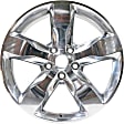 ALY09112U80N Aluminum Polished Wheel, 20 in. X 8 in., 5 x 5 in. Bolt Pattern