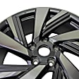 ALY62707U30N Aluminum Charcoal Wheel, 20 in. X 7.5 in., 5 x 4.5 in. Bolt Pattern