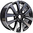 ALY62719U45N Aluminum Painted Black Wheel, 17 in. X 7.5 in., 5 x 4.5 in. Bolt Pattern