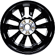 ALY62730U45N Aluminum Painted Black Wheel, 17 in. X 6.5 in., 5 x 4.5 in. Bolt Pattern