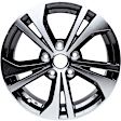 ALY62822U45N Aluminum Painted Black Wheel, 16 in. X 6.5 in., 5 x 4.5 in. Bolt Pattern