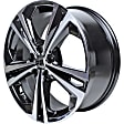 ALY62825U45N Aluminum Painted Black Wheel, 18 in. X 7.5 in., 5 x 4.5 in. Bolt Pattern