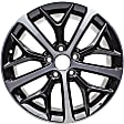 2022 Honda Civic - Wheel, Aluminum, Black, 5 x 4.5 in. Bolt Pattern, 50 mm Offset, 18 in. Wheel Diameter, 15 Spoke, OE Number: 42700TGGAB2