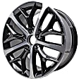 2022 Honda Civic - Wheel, Aluminum, Black, 5 x 4.5 in. Bolt Pattern, 50 mm Offset, 18 in. Wheel Diameter, 15 Spoke, OE Number: 42700TGGAB2