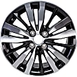2019 Honda Fit - Aluminum Painted Black 15 Spoke; Factory Replacement New Alloy Wheel; (Associated Hollander Numbers: 64123); OE: 42700T5RA91, 16 in. x 6 in., 4 x 100 mm Bolt Pattern