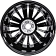 2019 Honda Fit - Aluminum Painted Black 15 Spoke; Factory Replacement New Alloy Wheel; (Associated Hollander Numbers: 64123); OE: 42700T5RA91, 16 in. x 6 in., 4 x 100 mm Bolt Pattern