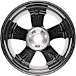 ALY64110U45N Aluminum Painted Black Wheel, 17 in. X 7.5 in., 5 x 4.5 in. Bolt Pattern