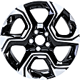 ALY64111U45N Aluminum Painted Black Wheel, 18 in. X 7.5 in., 5 x 4.5 in. Bolt Pattern