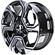 ALY64111U45N Aluminum Painted Black Wheel, 18 in. X 7.5 in., 5 x 4.5 in. Bolt Pattern