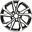 ALY64113U45N Aluminum Painted Black Wheel, 18 in. X 8 in., 5 x 4.5 in. Bolt Pattern