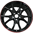 ALY64116U45N Aluminum Painted Black Wheel, 20 in. X 8.5 in., 5 x 120 mm Bolt Pattern