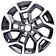 ALY68836U30N Aluminum Charcoal Wheel, 17 in. X 7 in., 5 x 100 mm Bolt Pattern