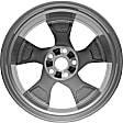ALY69605U35N Aluminum Charcoal Wheel, 18 in. X 7.5 in., 5 x 4.5 in. Bolt Pattern